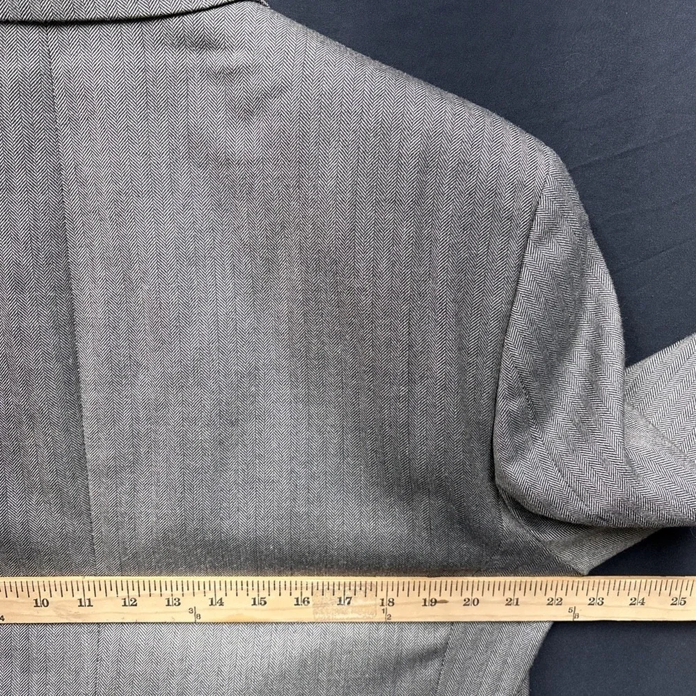 Lauren Ralph Lauren Silk Wool Blazer Sport Coat Men's Size 40R Gray 2 Button